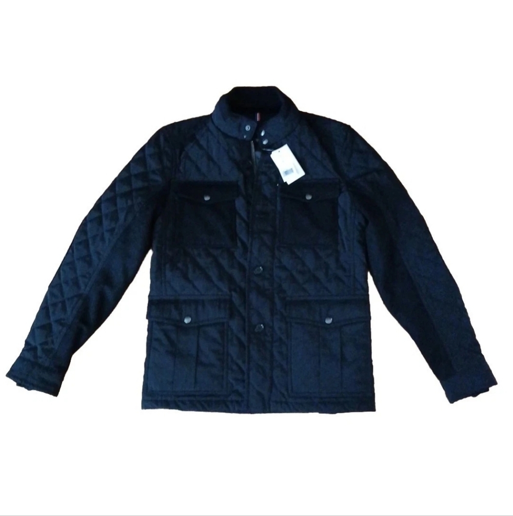 NWT Banana Republic Black Quilted Barn Coat ■ Size S